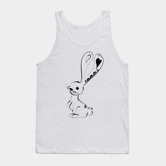 Cute Bunny Rabbit Tank Top by Fabstract